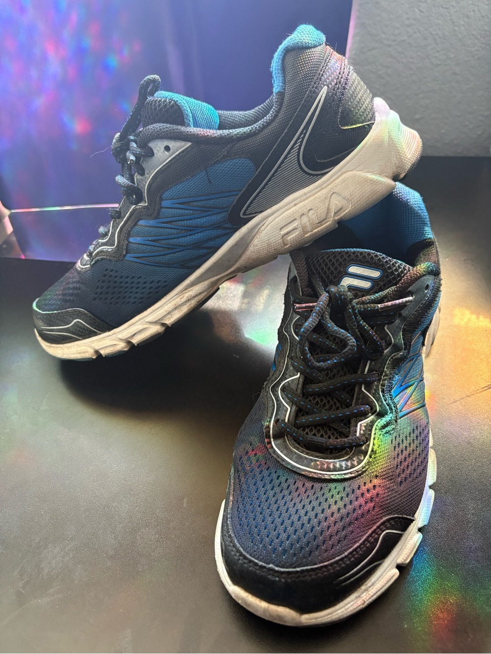 Fila Youth Blue and Black Athletic Sneakers
